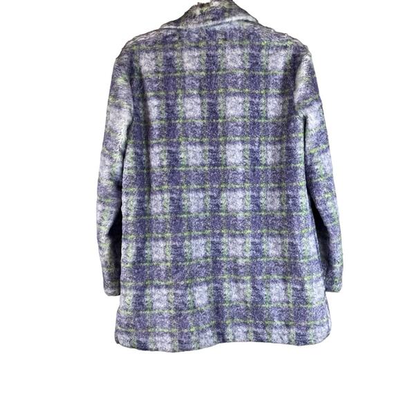 Hutch Anthropologie Donna Plaid Plush Soft Boxy Shacket Barn Coat Jacket XS - Picture 3 of 14